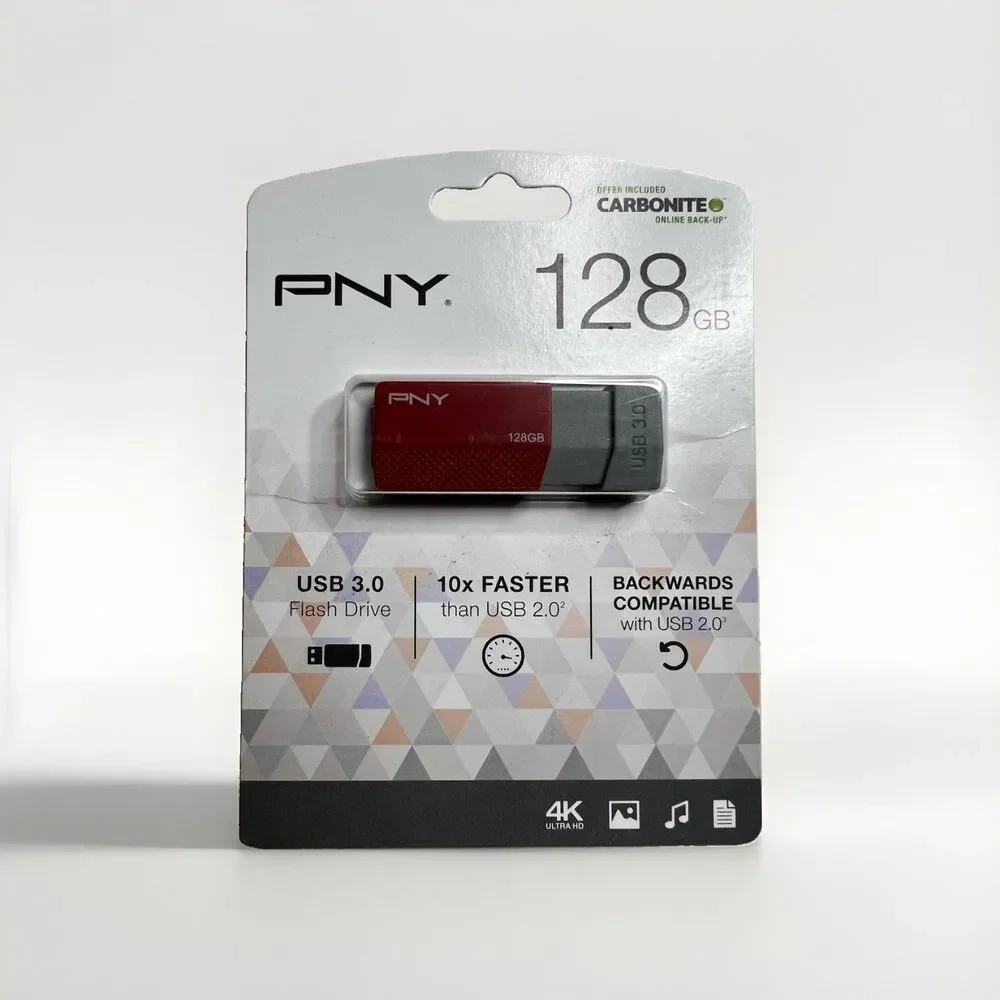 PNY USB 3.0 Flash Drive 128GB Red NEW